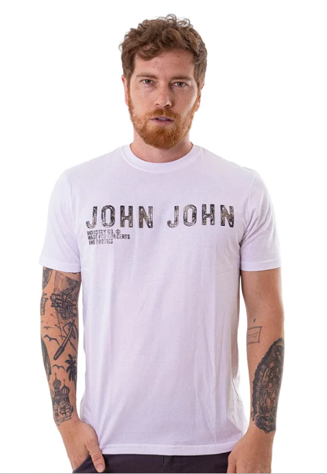 Camiseta Regular Fit John John Branco ®