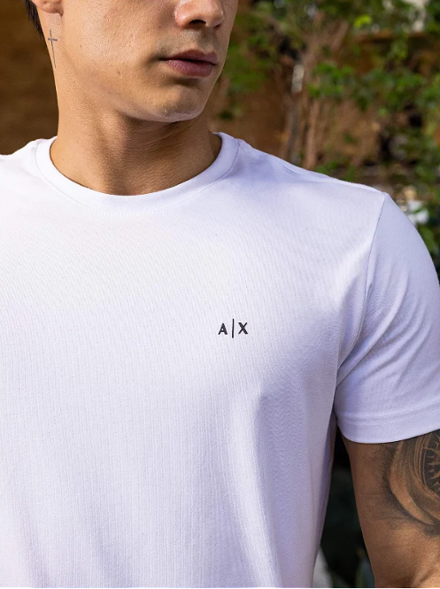 Camiseta Armani Exchange Slim Fit Branco®
