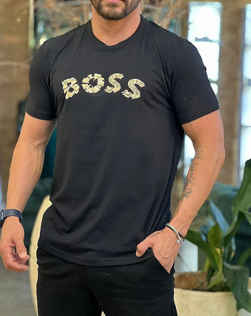 Camiseta Hugo Boss Slim Fit Preto ®