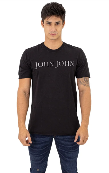 Camiseta Regular Fit John John Preto ®