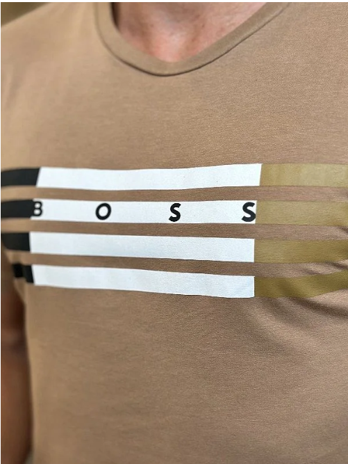 Camiseta Hugo Boss Slim Fit Caqui ®